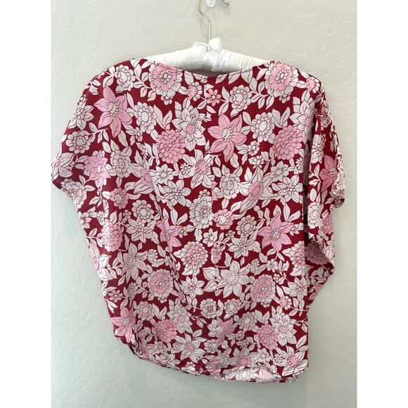 CHRISTIAN WIJNANTS | Silk Blend Floral Draped Cowl Neck Blouse Top - Picture 5 of 7